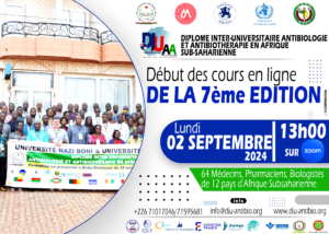 Lire la suite à propos de l’article DEBUT DE LA PHASE EN LIGNE DE LA 7ème EDITION DU DIU ANTIBIOLOGIE ET ANTIBIOTHERAPIE EN AFRIQUE SUBSAHARIENNE